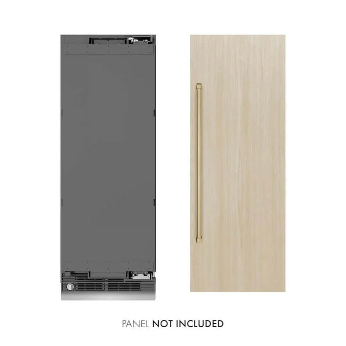 ZLINE 30" Panel Ready Column Refrigerator, Graphite Gray Interior Champagne Bronze RBCRVZ-30-CB09K