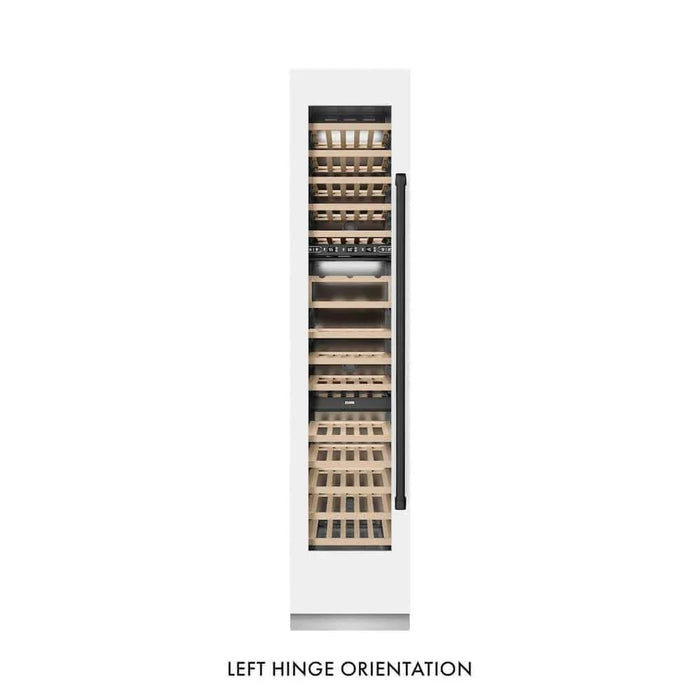 ZLINE 18"Triple Zone 68 Bottle Left Hinge Column Wine Cooler, White Matte Stainless Steel Matte Black RCWVLZ-WM-18-MB09K