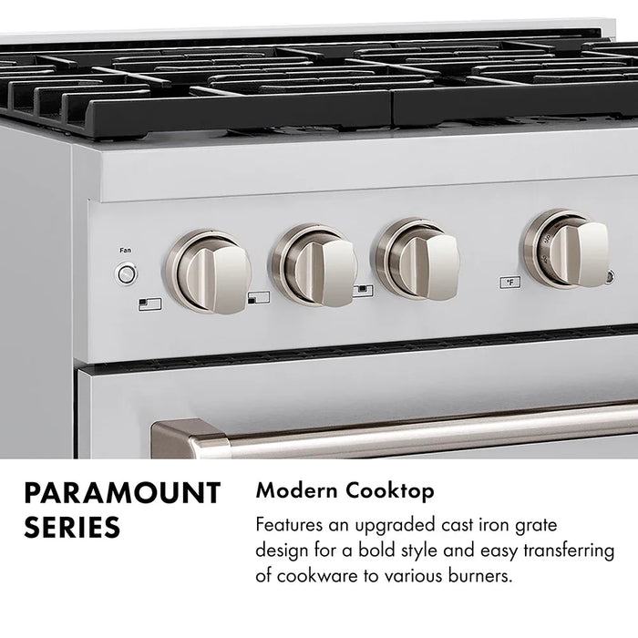 ZLINE 30" Paramount Gas Range DuoPro™ Cooktop, Convection Gas Oven PSGRS-3009K