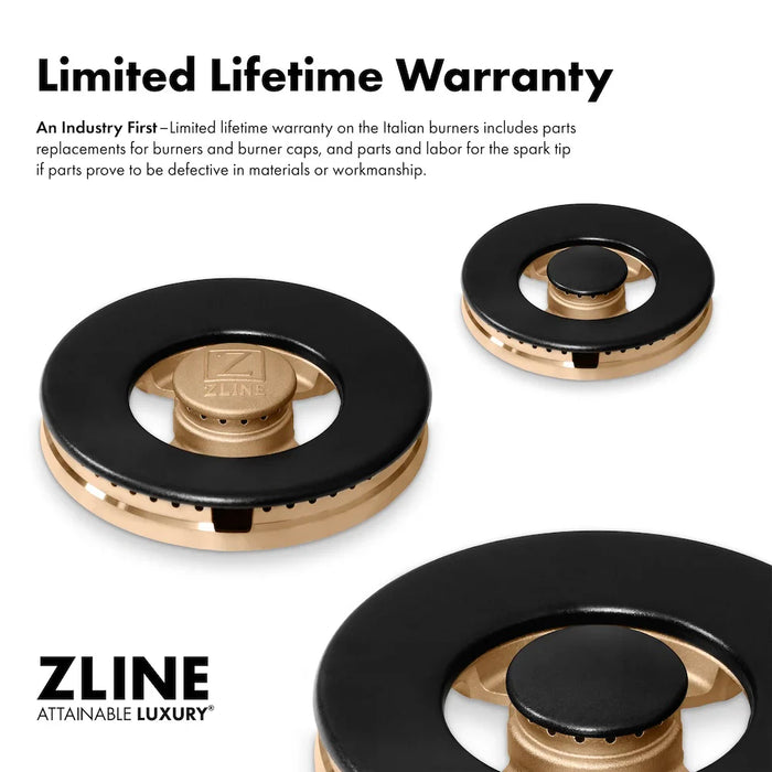ZLINE Autograph Edition 48" Paramount Gas Range, DuoPro™ Cooktop, Gas Convection Oven, Black Stainless Steel, Helix Handle PSGRBZ-48-KCB09K