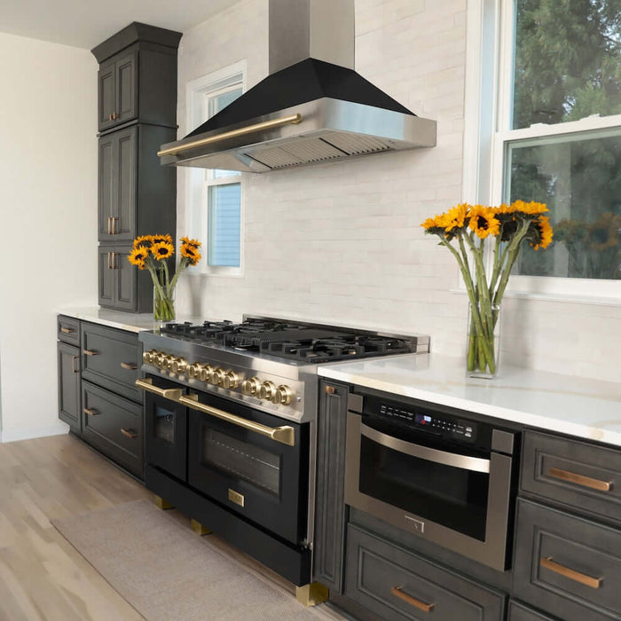 ZLINE 48" Autograph Stainless Wall Range Hood KB4SNZ-BLM48-CB09K