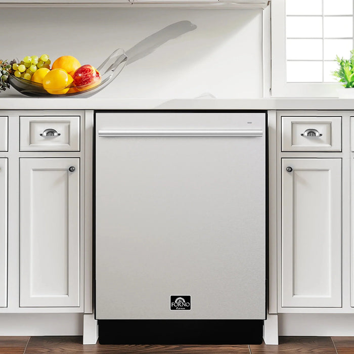 Forno Espresso 24" Built-In Tall Tub Dishwasher, Stainless Steel, Silver, FDWBI8035-24S09K