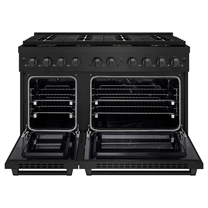 ZLINE 48" Paramount Gas Range DuoPro™ Cooktop, Dual Ovens PSGRB-4809K