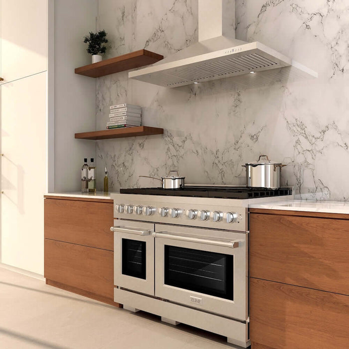 ZLINE 48"Gas Range, Convection Gas Oven , DuraSnow® Stainless Steel, SGRS-4809K