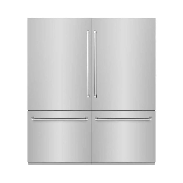 ZLINE 72" Built-In Bottom Freezer Refrigerator,Water Dispenser, Ice Maker,Graphite Gray GRBIT-304-7209K