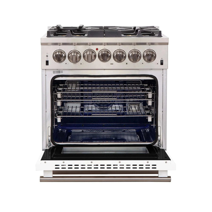 FORNO Capriasca 30" Gas on Gas Range FFSGS6260-30WHT09K
