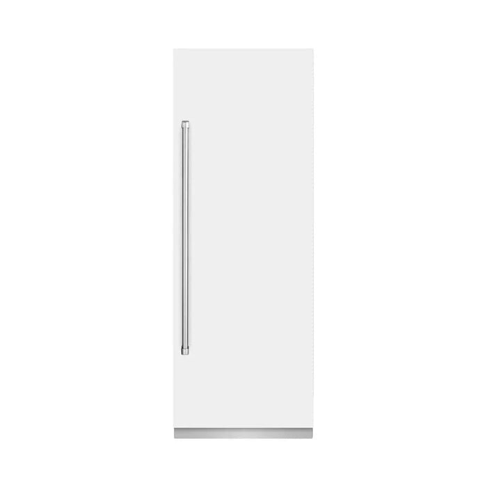 ZLINE 30" Column Refrigerator White Matte Stainless Steel, Graphite Gray Interior RCRV-WM-3009K