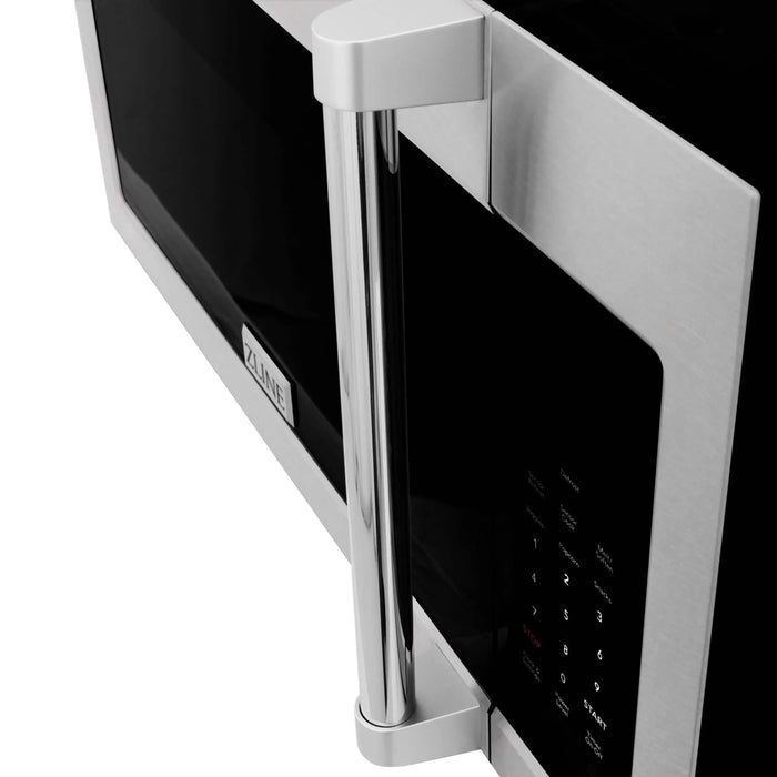 ZLINE 30" Recirculating Over the Range Convection Microwave Oven with Traditional Handle and Charcoal Filters in Fingerprint Resistant Stainless Steel MWO-OTRCFH-30-SS09K
