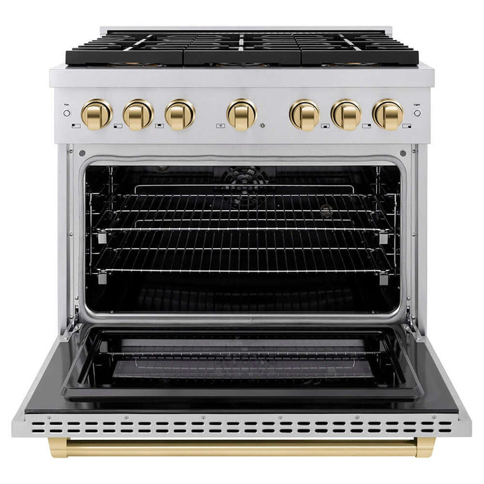 ZLINE 36" Paramount Dual Fuel Range DuoPro™ Cooktop, Electric Convection Oven PSDRZ-36-G09K