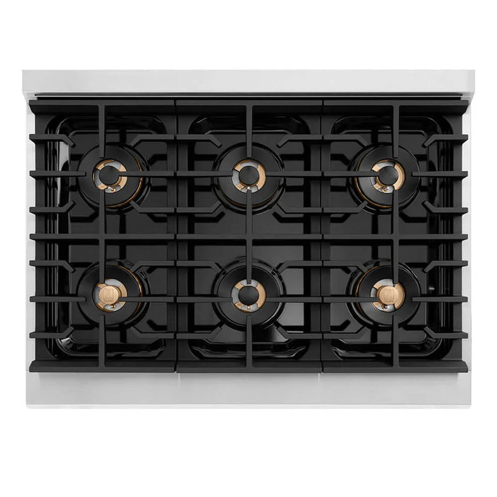 ZLINE 36" Paramount Gas Range DuoPro™ Cooktop, Convection Gas Oven PSGR-BLM-3609K