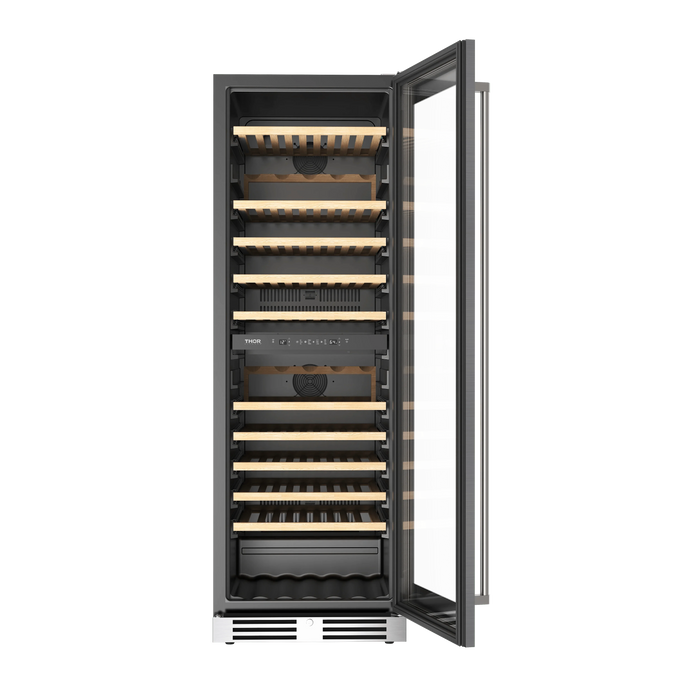 THOR Kitchen 24" Wine Cooler, 115 Wine Bottle Capacity TWC2470D09K