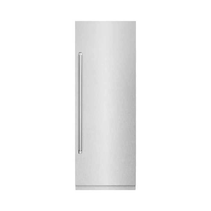 ZLINE 30" Column Refrigerator DuraSnow®Stainless Steel, Graphite Gray Interior RCRV-SN-3009K