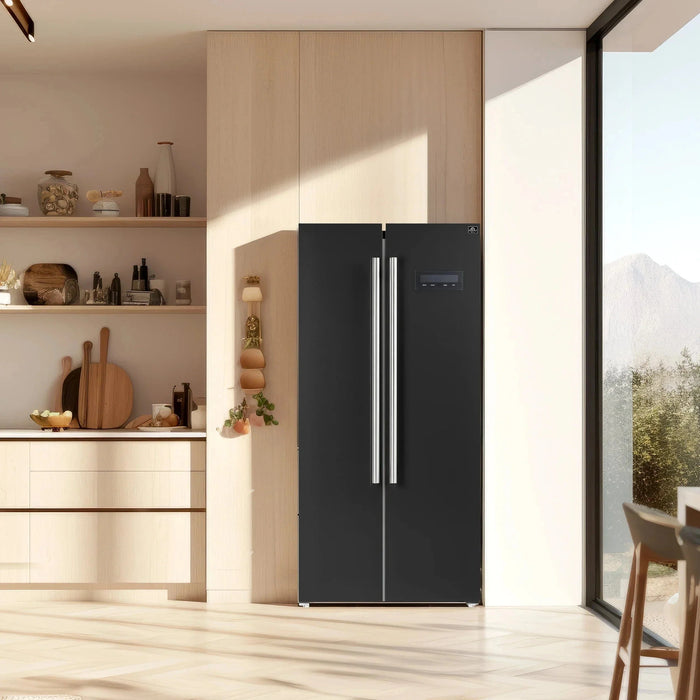 FORNO Espresso Salerno 33" Refrigerator FFRBI1805-33BLK09K