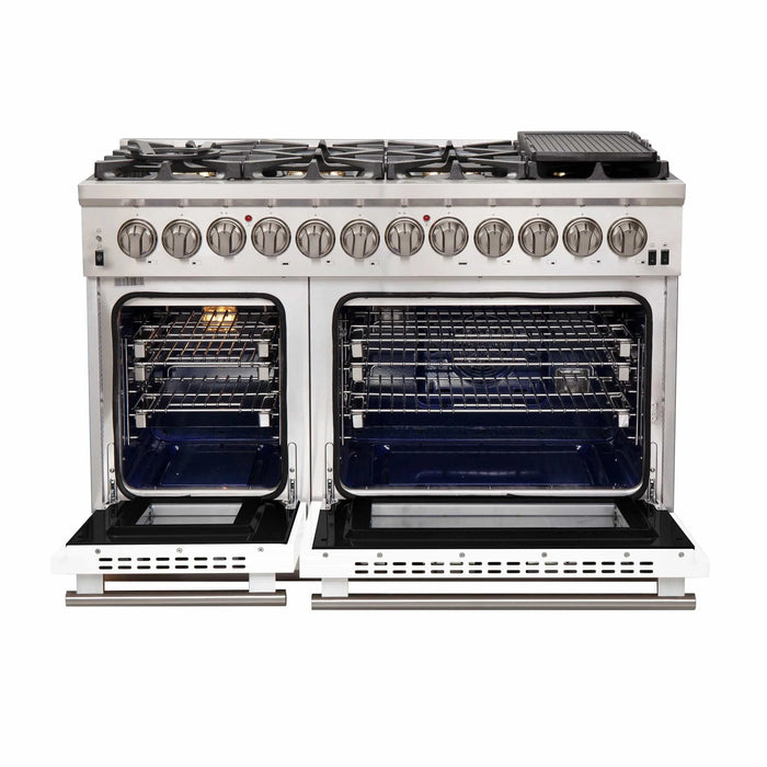 FORNO Capriasca 48" Dual Fuel Range FFSGS6187-48WHT09K