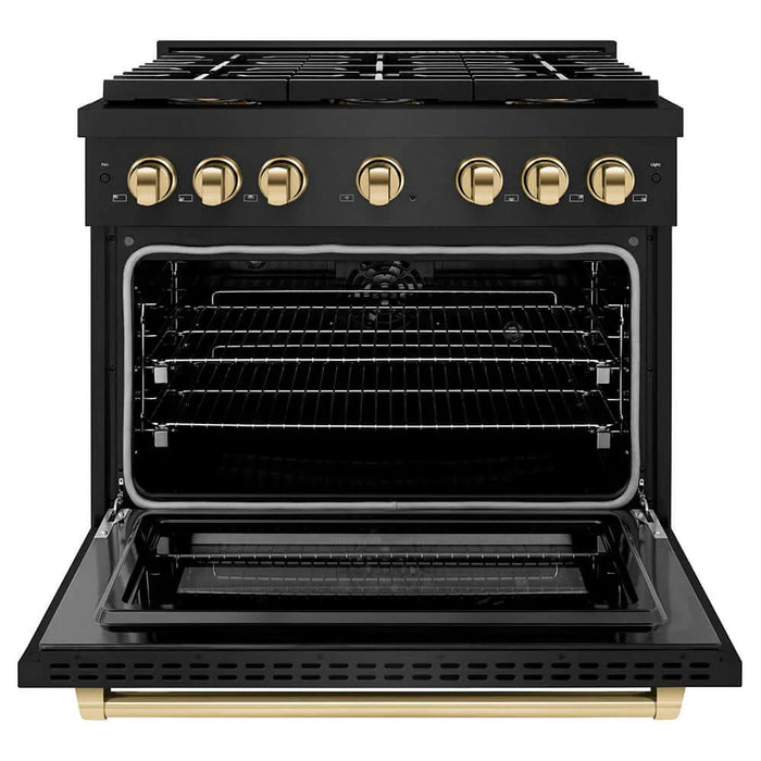 ZLINE 36" Paramount Dual Fuel Range DuoPro™ Cooktop, Electric Convection Oven PSDRBZ-36-G09K