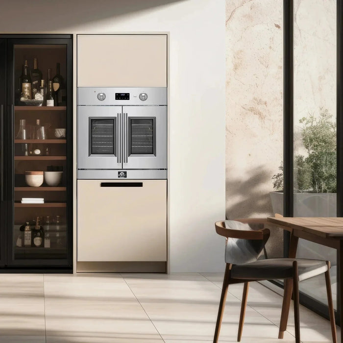 Forno Asti 30"French Door Electric Wall Oven,  FBOEL1333-3009K