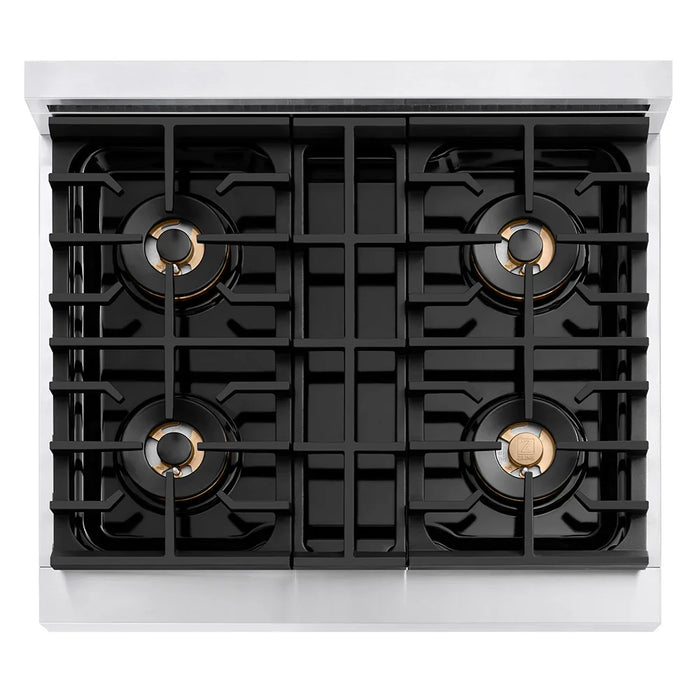 ZLINE 30" Paramount Gas Range DuoPro™ Cooktop, Convection Gas Oven PSGR3009K