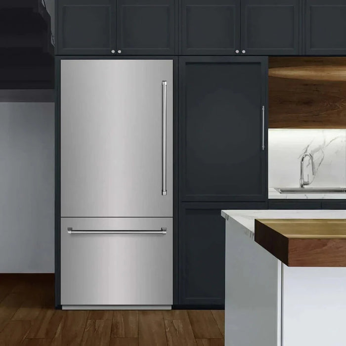 ZLINE 36" Built-In Bottom Freezer Refrigerator,Water Dispenser, Ice Maker, RBIT-304-3609K