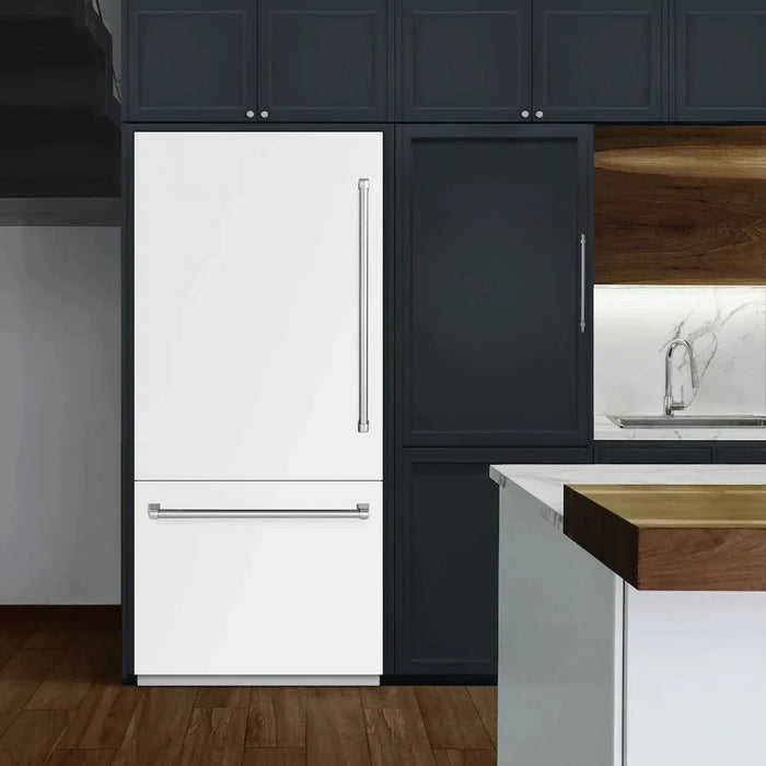 ZLINE 36" Built-In Bottom Freezer Refrigerator,Water Dispenser, Ice Maker, RBIT-WM-3609K