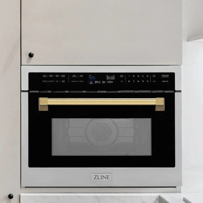 ZLINE 24" Convection Microwave, Stainless Steel, Gold MWOZ-24-G09K