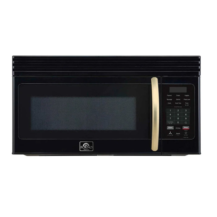Forno Scalo 30"Over the Range Microwave, Black Stainless Steel, FOTR3007-30BLK09K