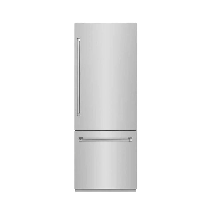 ZLINE 30" Panel Ready Built-In Bottom Freezer Refrigerator,Water Dispenser, Ice Maker,Graphite Gray, GRBIV-304-3009K