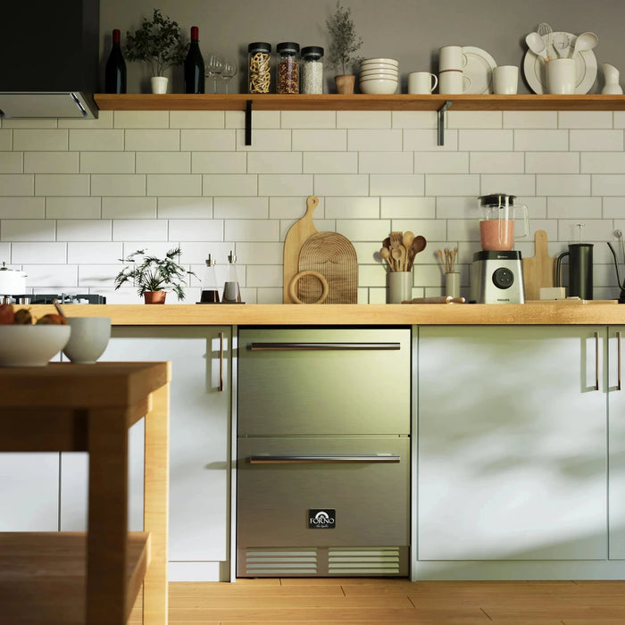 FORNO Como 24" Outdoor/Indoor Drawer Refrigerator FDROD1611-24S09K