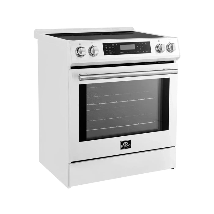 FORNO Espresso Donatello 30" Induction Range, FFSIN0905-30WHT09K