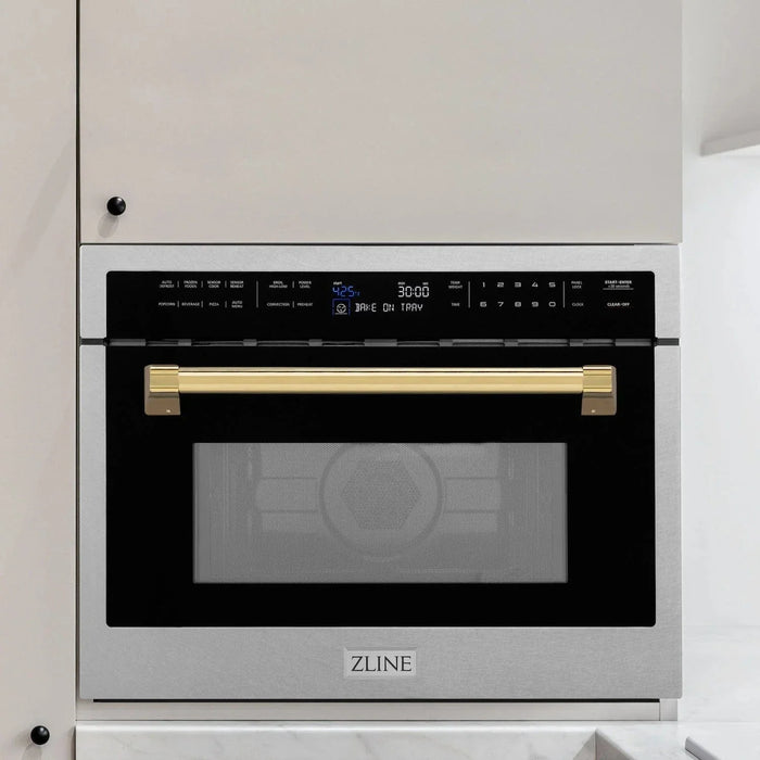 ZLINE 24” Convection Microwave, Stainless Steel, Gold MWOZ-24-SS-G09K
