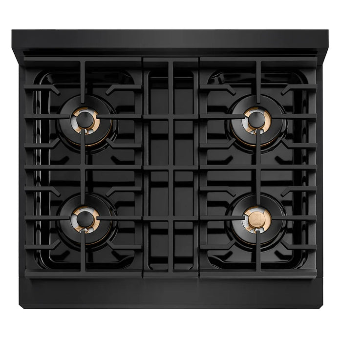 ZLINE 30" Paramount Gas Range DuoPro™ Cooktop, Convection Gas Oven PSGRB-3009K