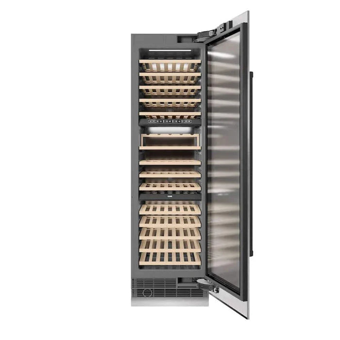 ZLINE 24"Triple Zone 100 Bottle Column Wine Cooler, DuraSnow®  Stainless Steel Matte Black RCWVZ-SN-24-MB09K