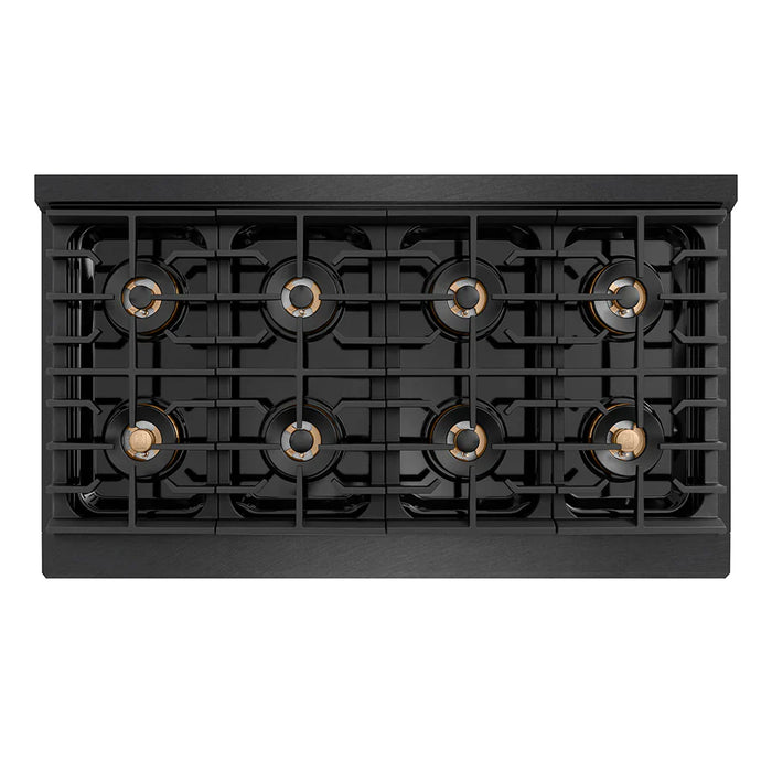 ZLINE 48" Paramount Dual Fuel Range DuoPro™ Cooktop, Electric Convection Oven, Black Satin Stainless Steel PSDRBS-4809K