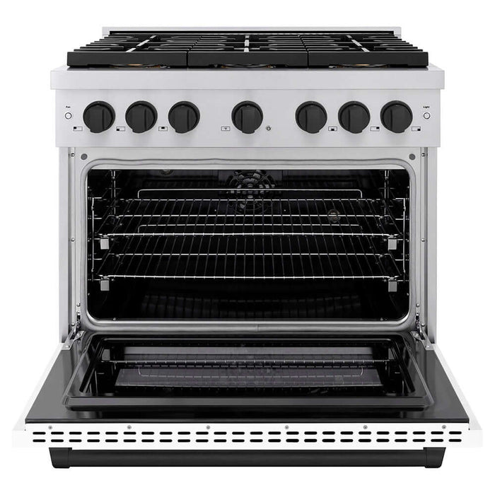 ZLINE 36" Paramount Dual Fuel Range DuoPro™ Cooktop, Electric Convection Oven PSDRZ-WM-36-MB09K