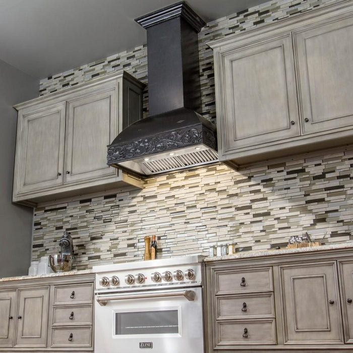 ZLINE 30" Wooden Wall Range Hood, Remote Motor, 393AA-RS-30-400 - Farmhouse Kitchen and Bath