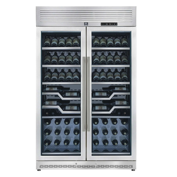 FORNO Abruzzo 48" 102 Bottle Dual Zone Wine Cooler FWCDR6611-48S09K