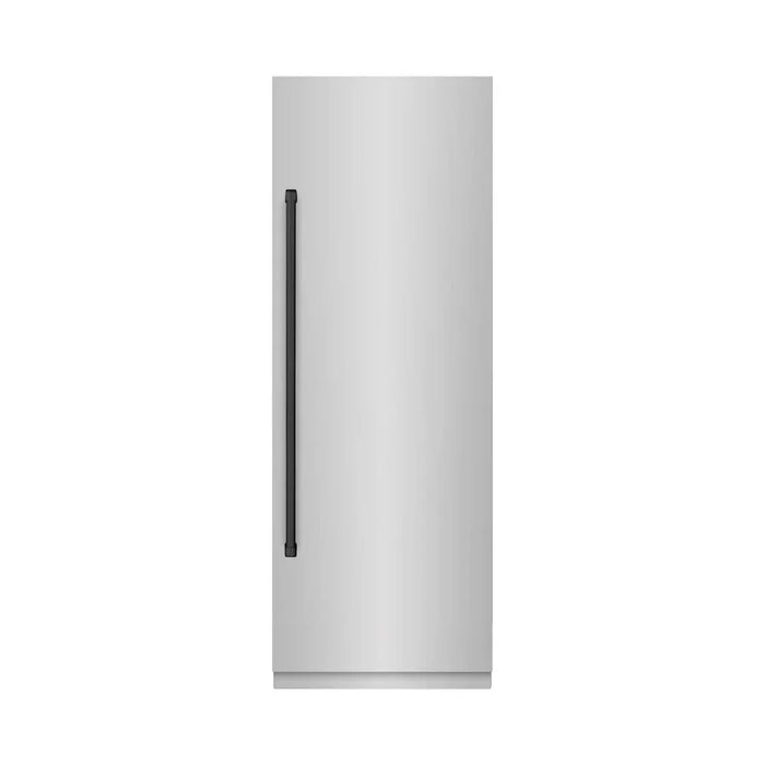 ZLINE 30" Column Refrigerator Stainless Steel, Graphite Gray Interior Matte Black RCRVZ-30430-MB09K