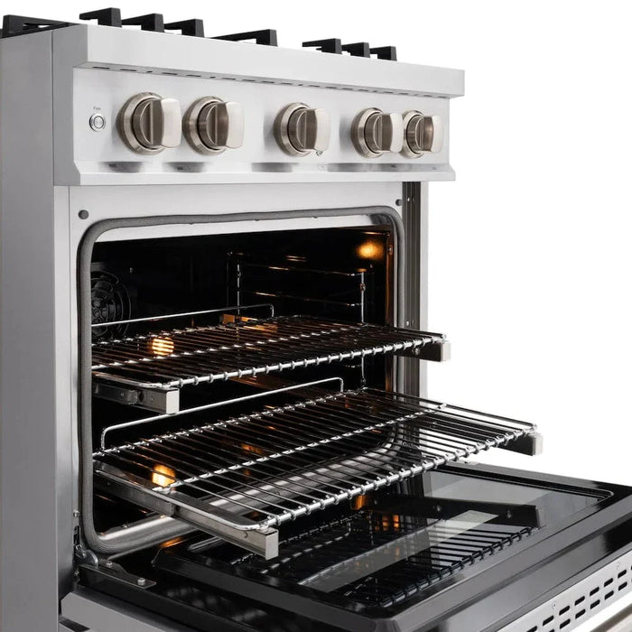 ZLINE 30" Dual Fuel Range, Gas Cooktop, Electric Convection Oven Stainless Steel, CDR3009K