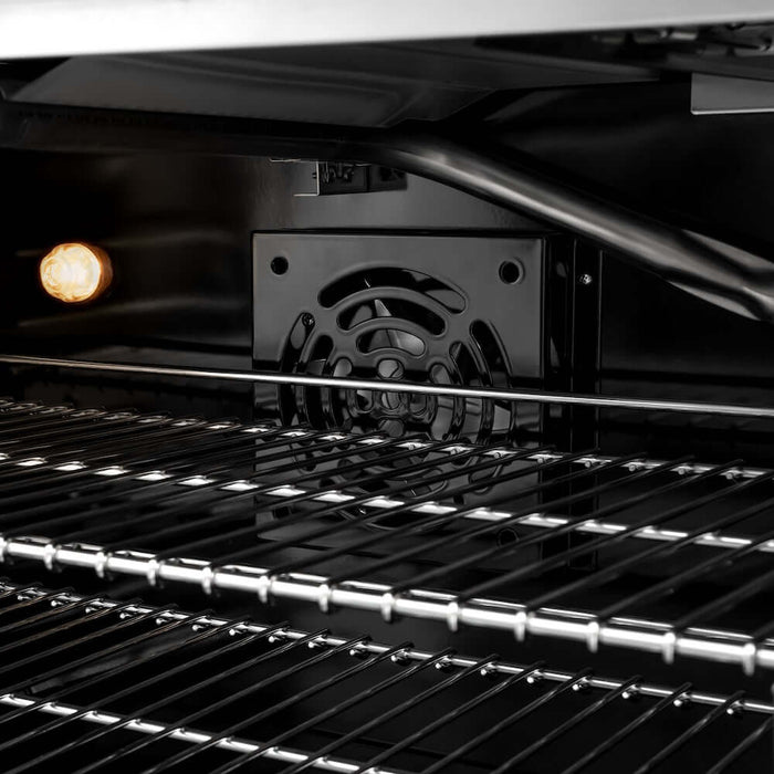 ZLINE 36" Select Gas Range Convection Gas Oven DuraSnow® White Matte Stainless Steel HGRS-WM-3609K