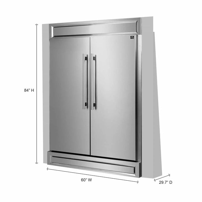Forno 2-Piece Appliance Package 48" Gas Range, 60" Built-In Refrigerator Stainless Steel FBDL-019-06CAUS09K