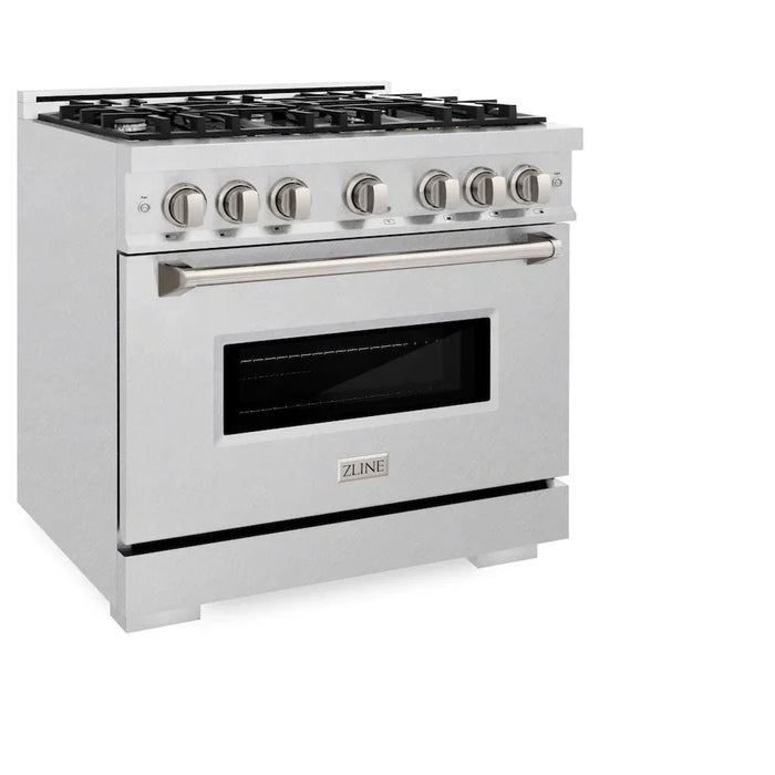 ZLINE 36" Classic Gas Range, Convection Gas Oven DuraSnow® Stainless Steel, CGRS-3609K