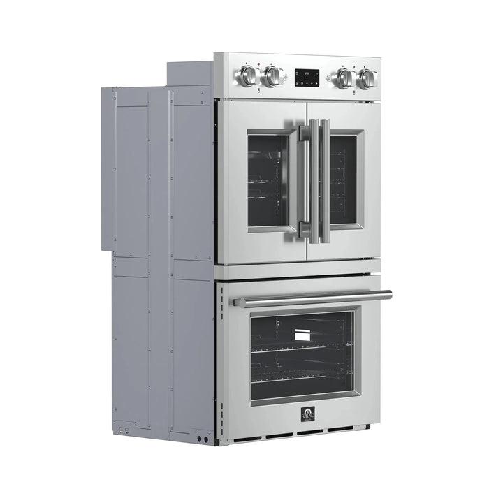 Forno 30"French Door Double Electric Wall Oven, Air Fry, Self-Clean, Sous Vide, FBOEL1340-3009K