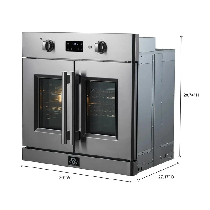 Forno Asti 30"French Door Electric Wall Oven,  FBOEL1333-3009K