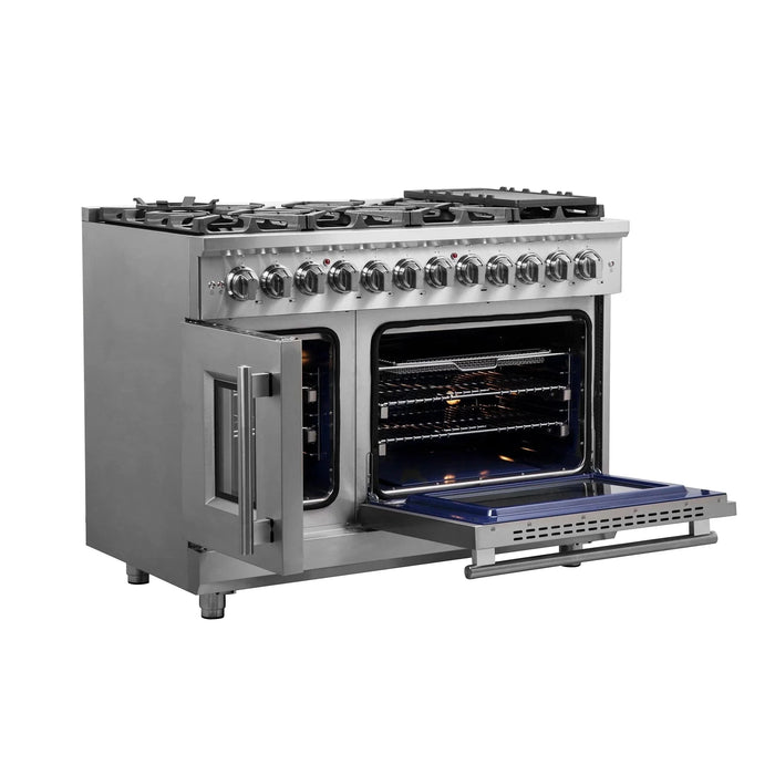 FORNO Massimo 48″ French Door Dual Fuel Range FFSGS6325-4809K