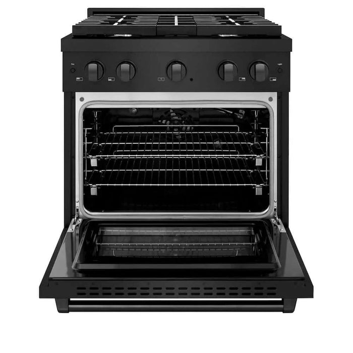 ZLINE 30 in.Gas Range, Convection Gas Oven, Black Stainless Steel, SGRB-3009K