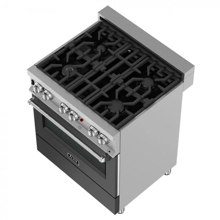 ZLINE 30" Bundle Range RAS-BLM-30 & Range Hood 8654BLM-30, 2KP-RASBLMRH3009K
