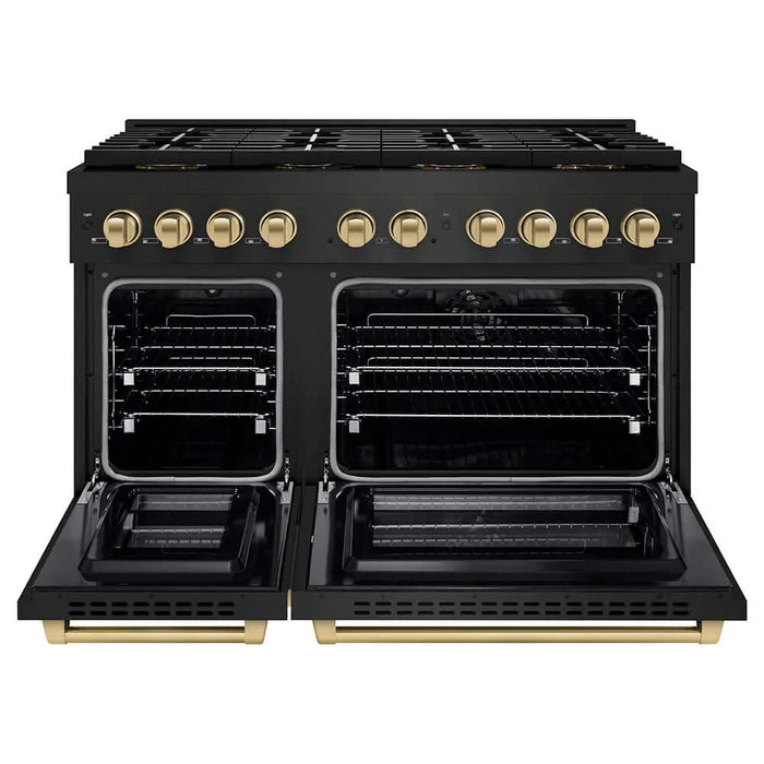 ZLINE 48" Paramount Dual Fuel Range DuoPro™ Cooktop, Dual Ovens PSDRBZ-48-CB09K