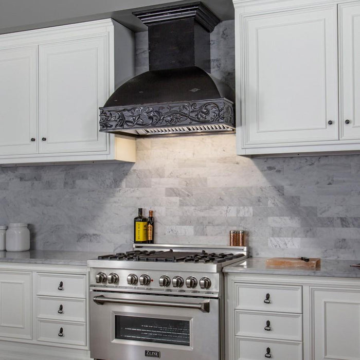 ZLINE 30" Wooden Wall Range Hood, Remote Motor, 393AA-RS-30-400 - Farmhouse Kitchen and Bath