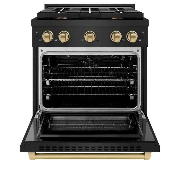 ZLINE 30"Gas Range, Convection Gas Oven, Black Champagne Bronze, SGRBZ-30-CB09K