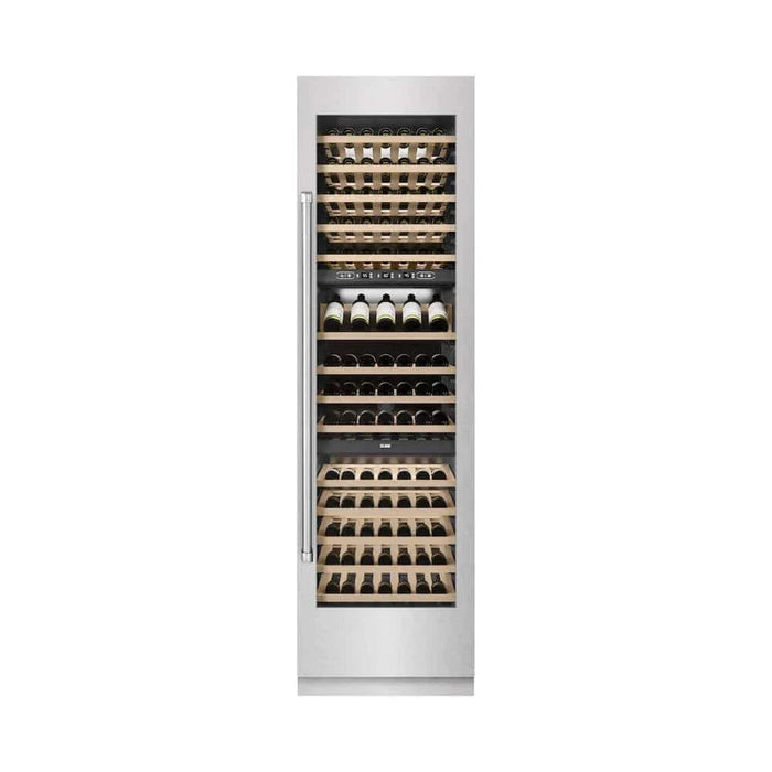 ZLINE 24"Triple Zone 100 Bottle Column Wine Cooler, DuraSnow®  Stainless Steel RCWV-SN-2409K