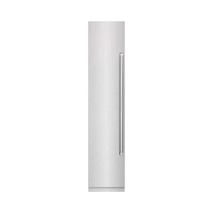 ZLINE 18" Left Hinge Column Freezer DuraSnow® Stainless Steel, Graphite Gray Interior RCFVL-SN-1809K